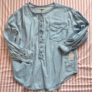 We The Free Light Blue Jean Jacket